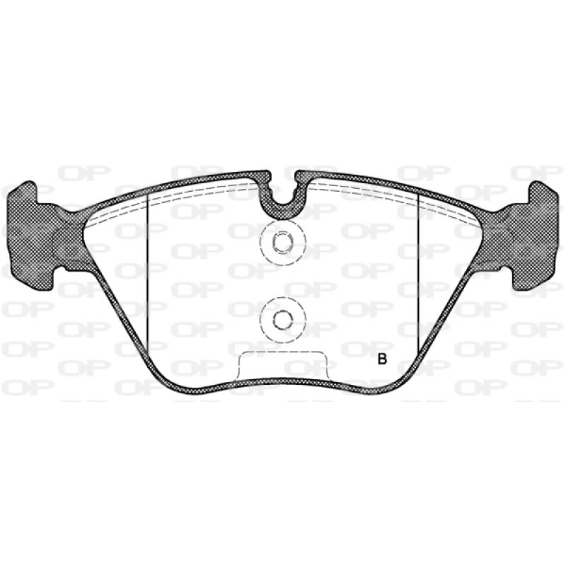 Jeu de 4 plaquettes de frein avant OPEN PARTS BPA0963.00 - Visuel 2