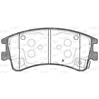 Jeu de 4 plaquettes de frein avant OPEN PARTS OEM GJYF3328ZB