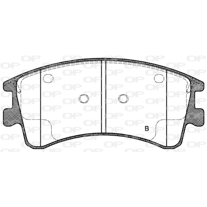 Jeu de 4 plaquettes de frein avant OPEN PARTS BPA0970.02 - Visuel 2