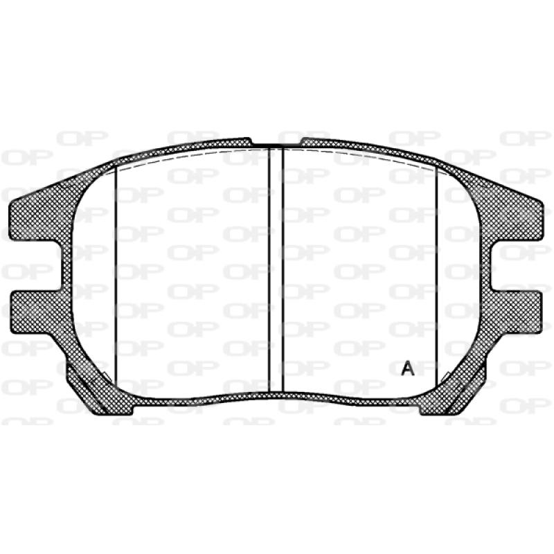 Jeu de 4 plaquettes de frein avant OPEN PARTS BPA0972.00 - Visuel 1