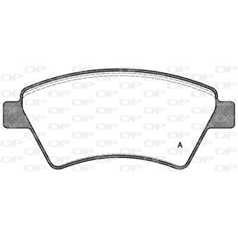 Jeu de 4 plaquettes de frein avant OPEN PARTS OEM 7701207184 Jeu de 4 plaquettes de frein avant OPEN PARTS OEM 7701207184