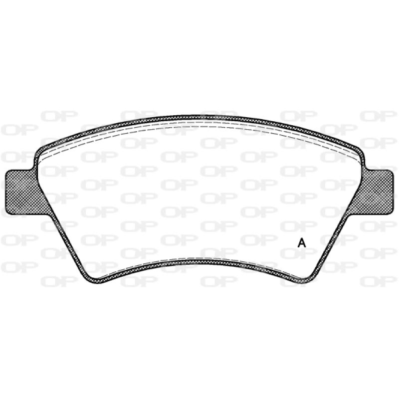 Jeu de 4 plaquettes de frein avant OPEN PARTS BPA0976.10 - Visuel 1