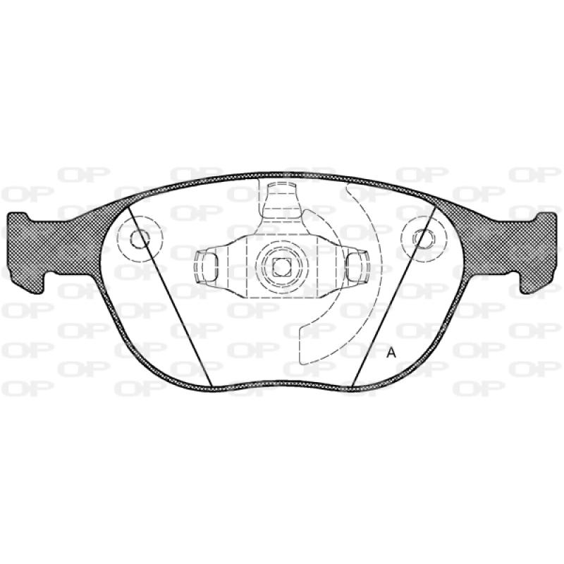 Jeu de 4 plaquettes de frein avant OPEN PARTS BPA0984.00 - Visuel 1