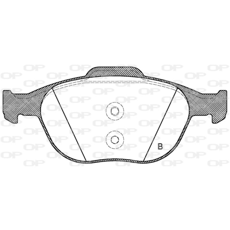 Jeu de 4 plaquettes de frein avant OPEN PARTS BPA0984.00 - Visuel 2