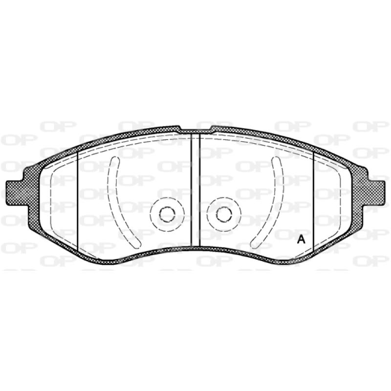 Jeu de 4 plaquettes de frein avant OPEN PARTS BPA0986.00 - Visuel 1