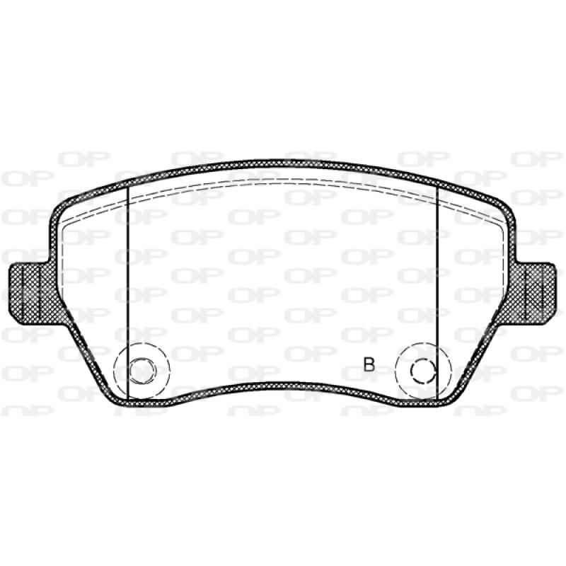 Jeu de 4 plaquettes de frein avant OPEN PARTS BPA0987.02 - Visuel 2