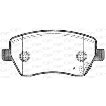 Jeu de 4 plaquettes de frein avant OPEN PARTS OEM 4711040