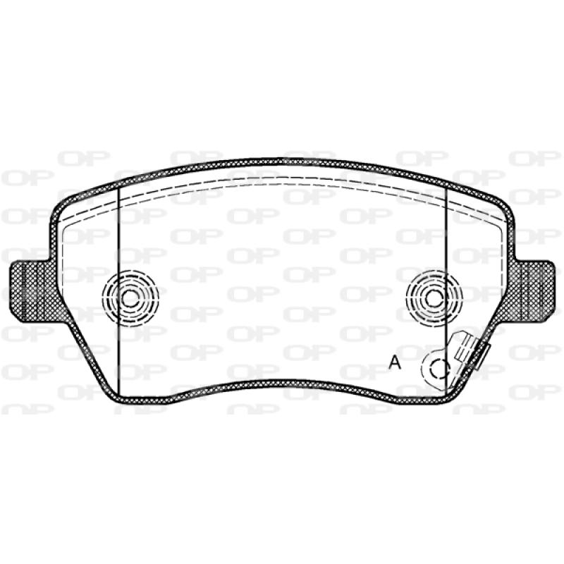 Jeu de 4 plaquettes de frein avant OPEN PARTS BPA0987.11 - Visuel 1
