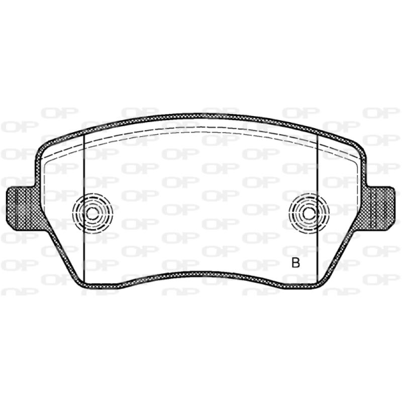 Jeu de 4 plaquettes de frein avant OPEN PARTS BPA0987.11 - Visuel 2