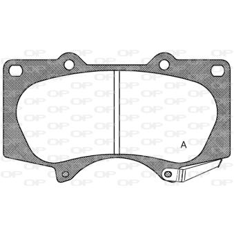Jeu de 4 plaquettes de frein avant OPEN PARTS OEM 4605B994