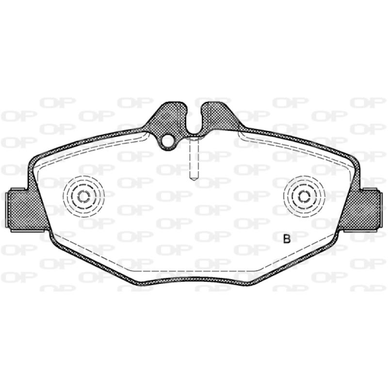 Jeu de 4 plaquettes de frein avant OPEN PARTS BPA0990.02 - Visuel 2