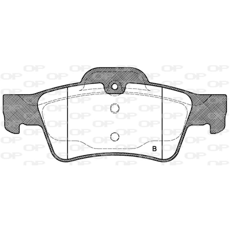 Jeu de 4 plaquettes de frein arrière OPEN PARTS BPA0991.00 - Visuel 2