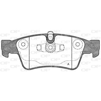 Jeu de 4 plaquettes de frein arrière OPEN PARTS [BPA0991.10]
