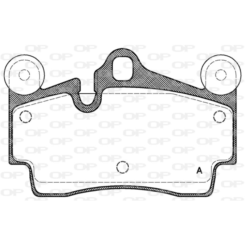 Jeu de 4 plaquettes de frein arrière OPEN PARTS BPA0996.00 - Visuel 1