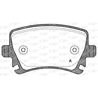 Jeu de 4 plaquettes de frein arrière OPEN PARTS BPA1031.00 pour SEAT LEON 1.4 TGI - 110cv