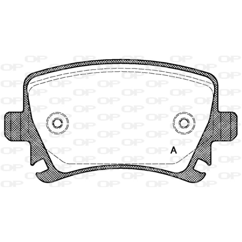 Jeu de 4 plaquettes de frein arrière OPEN PARTS BPA1031.00 - Visuel 1