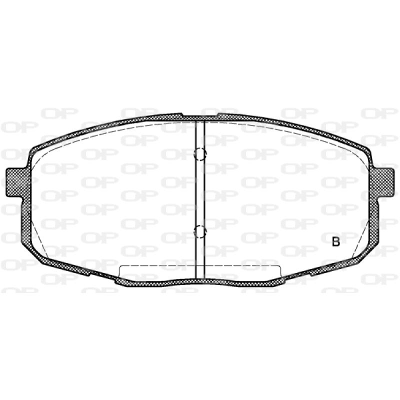 Jeu de 4 plaquettes de frein avant OPEN PARTS BPA1038.02 - Visuel 2