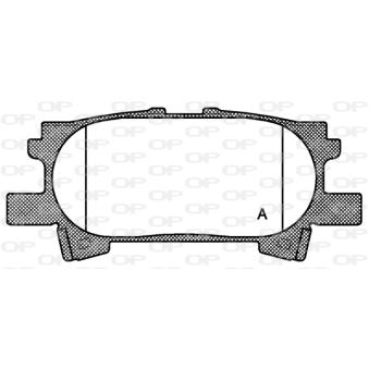 Jeu de 4 plaquettes de frein arrière OPEN PARTS OEM 0446648060