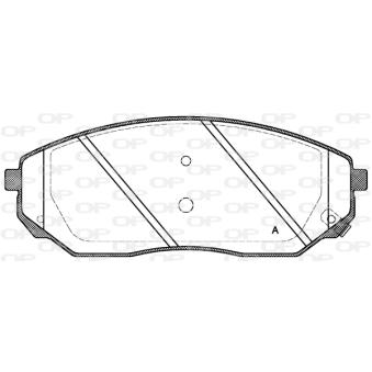 Jeu de 4 plaquettes de frein avant OPEN PARTS BPA1041.02 pour KIA SORENTO 2.5 CRDi - 163cv
