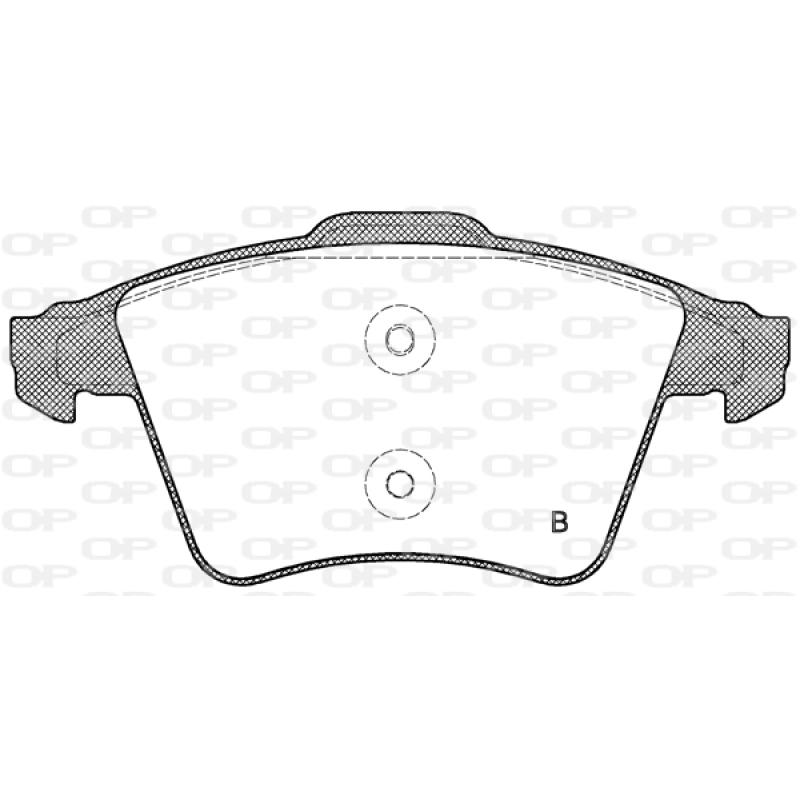Jeu de 4 plaquettes de frein avant OPEN PARTS BPA1045.01 - Visuel 2