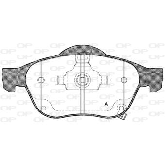 Jeu de 4 plaquettes de frein avant OPEN PARTS OEM 0446505050