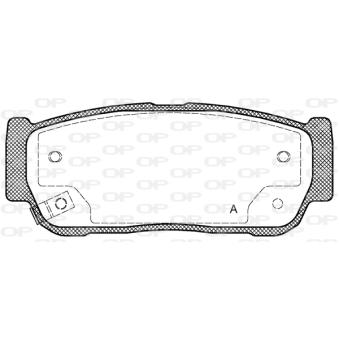 Jeu de 4 plaquettes de frein arrière OPEN PARTS OEM 4841321A10