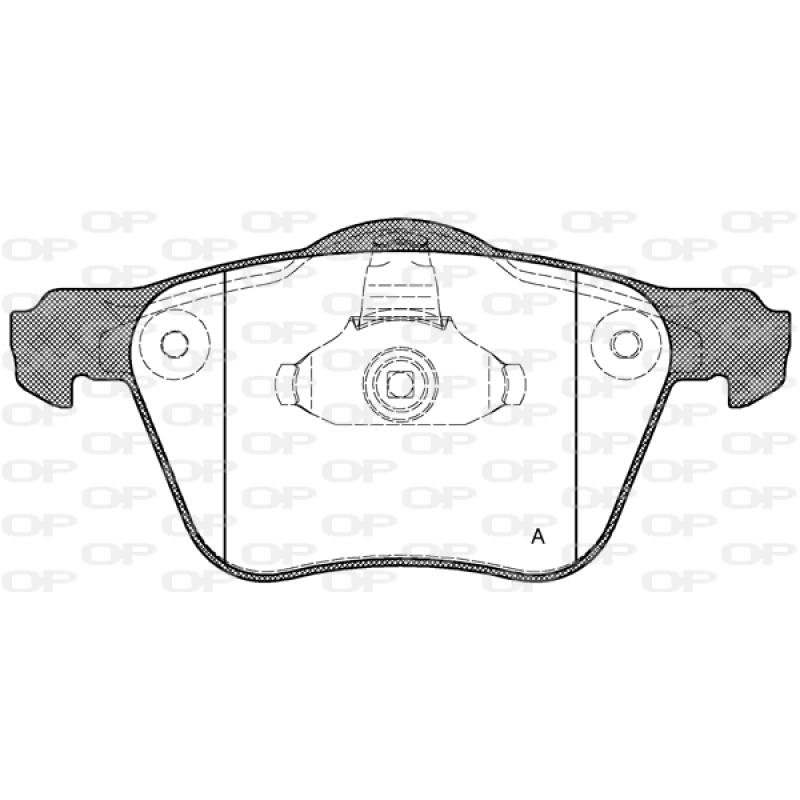 Jeu de 4 plaquettes de frein avant OPEN PARTS BPA1070.00 - Visuel 1