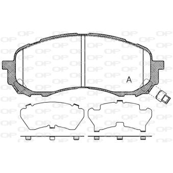 Jeu de 4 plaquettes de frein avant OPEN PARTS OEM 26296AE190 Jeu de 4 plaquettes de frein avant OPEN PARTS OEM 26296AE190