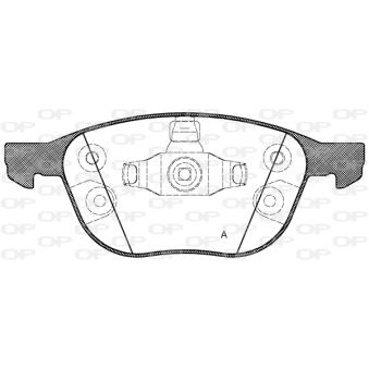 Jeu de 4 plaquettes de frein avant OPEN PARTS OEM 1695810