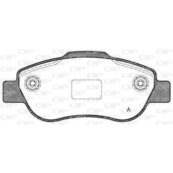 Jeu de 4 plaquettes de frein avant OPEN PARTS OEM 77362691