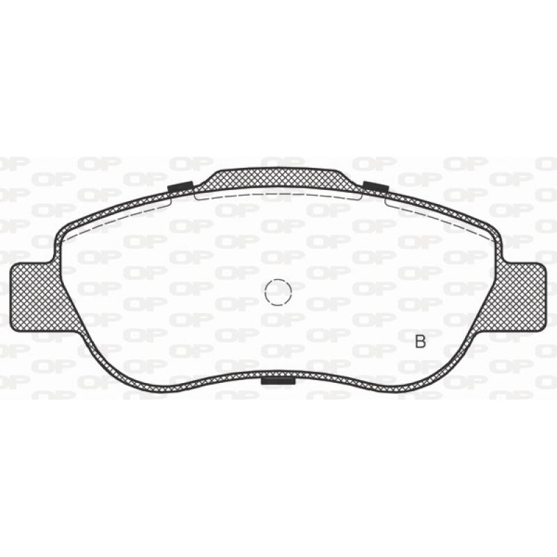 Jeu de 4 plaquettes de frein avant OPEN PARTS BPA1100.02 - Visuel 2