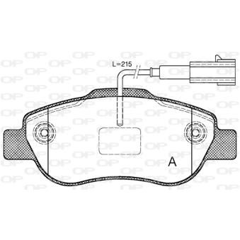 Jeu de 4 plaquettes de frein avant OPEN PARTS OEM 77364477