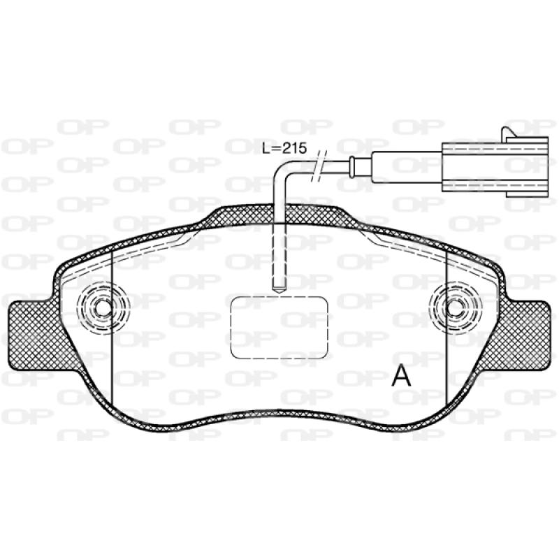 Jeu de 4 plaquettes de frein avant OPEN PARTS BPA1100.11 - Visuel 1