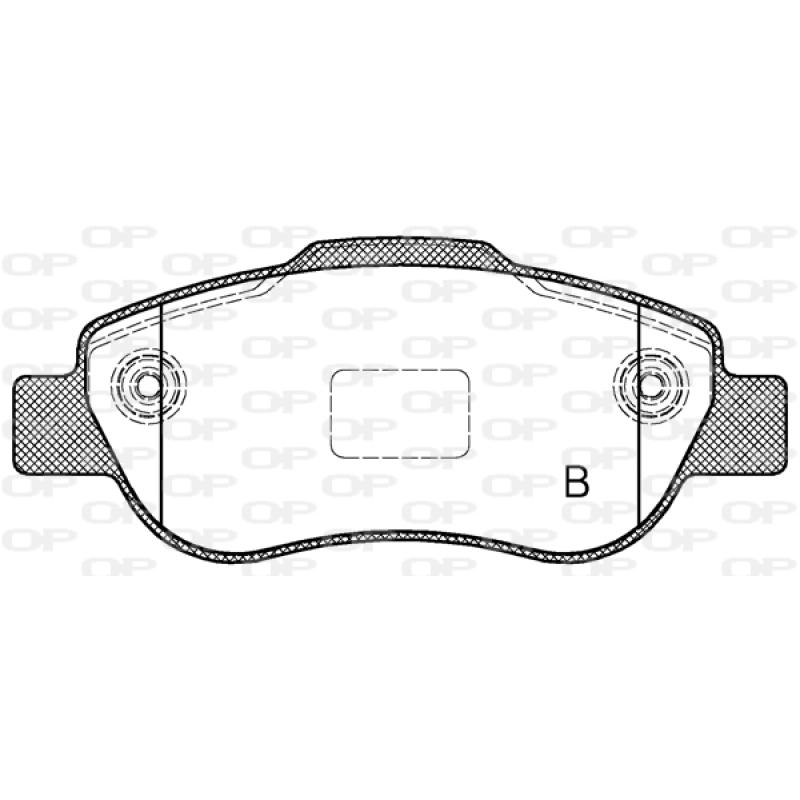 Jeu de 4 plaquettes de frein avant OPEN PARTS BPA1100.11 - Visuel 2