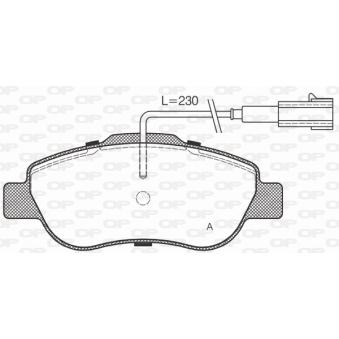 Jeu de 4 plaquettes de frein avant OPEN PARTS OEM 1736937