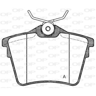 Jeu de 4 plaquettes de frein arrière OPEN PARTS OEM 425279