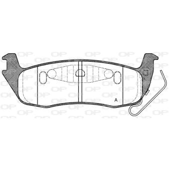 Jeu de 4 plaquettes de frein arrière OPEN PARTS [BPA1106.10]