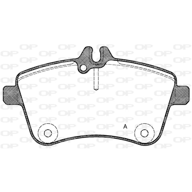 Jeu de 4 plaquettes de frein avant OPEN PARTS BPA1130.00 - Visuel 1