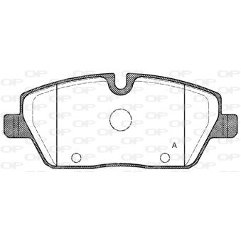 Jeu de 4 plaquettes de frein avant OPEN PARTS OEM 34118867474