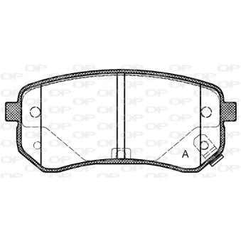 Jeu de 4 plaquettes de frein arrière OPEN PARTS [BPA1135.02]