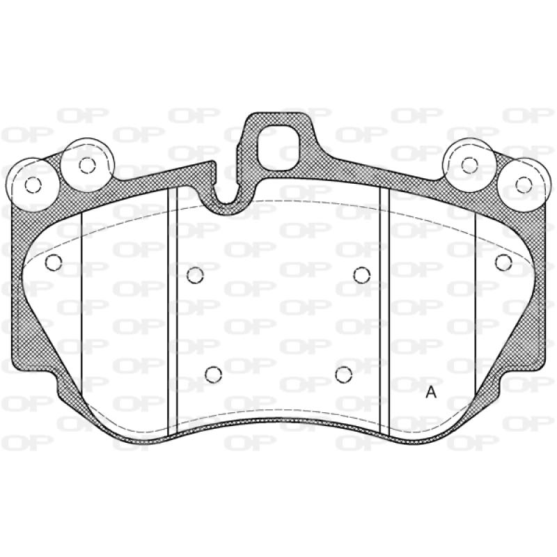Jeu de 4 plaquettes de frein avant OPEN PARTS BPA1140.00 - Visuel 1