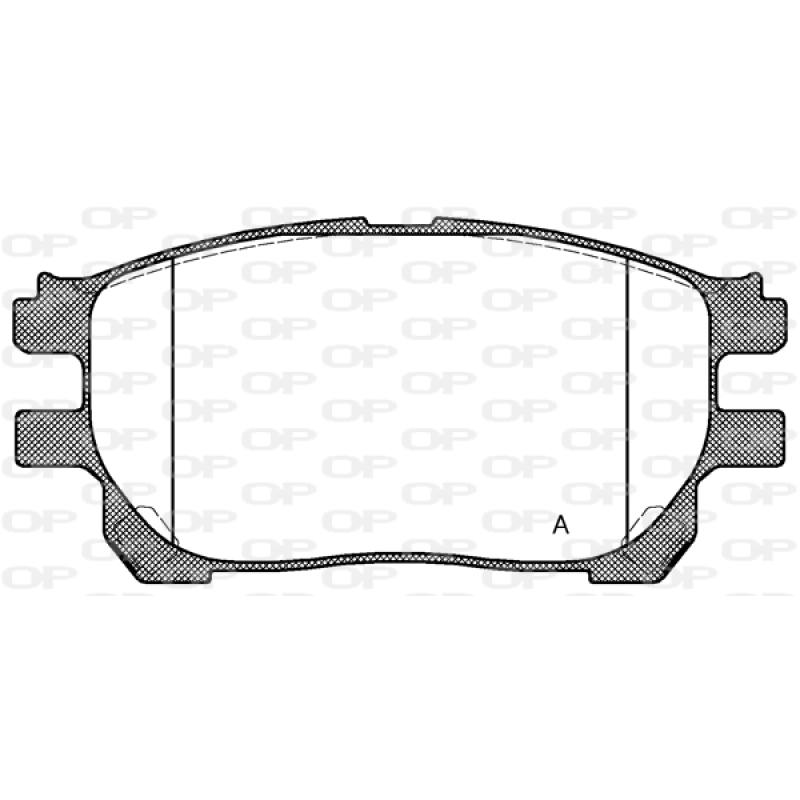 Jeu de 4 plaquettes de frein avant OPEN PARTS BPA1143.00 - Visuel 1