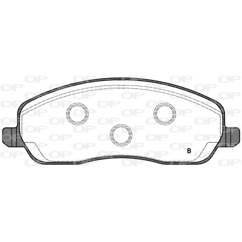 Jeu de 4 plaquettes de frein avant OPEN PARTS BPA1146.02 - Visuel 2