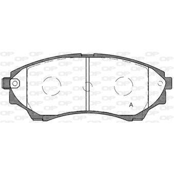 Jeu de 4 plaquettes de frein avant OPEN PARTS OEM UMY43328Z