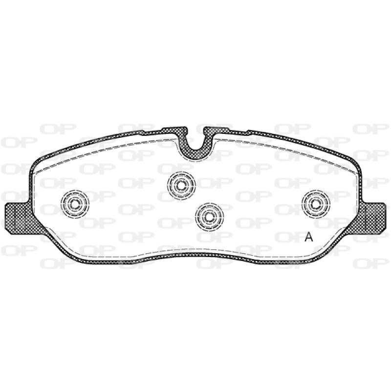 Jeu de 4 plaquettes de frein avant OPEN PARTS BPA1158.00 - Visuel 1