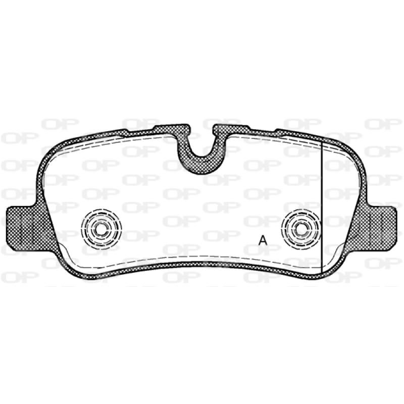 Jeu de 4 plaquettes de frein arrière OPEN PARTS BPA1159.00 - Visuel 1