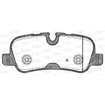 Jeu de 4 plaquettes de frein arrière OPEN PARTS OEM LR032377 Jeu de 4 plaquettes de frein arrière OPEN PARTS OEM LR032377