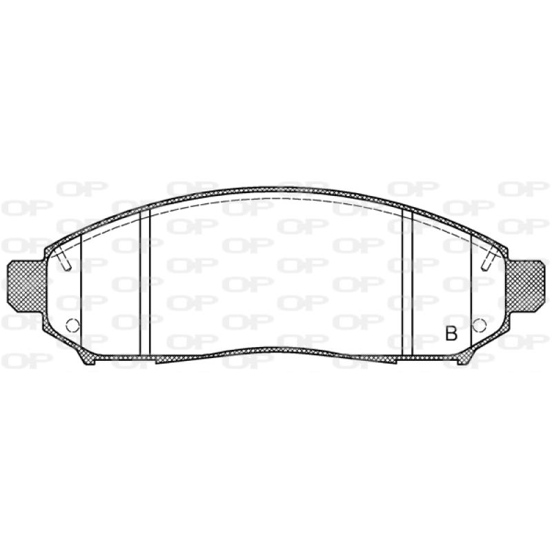 Jeu de 4 plaquettes de frein avant OPEN PARTS BPA1162.01 - Visuel 2