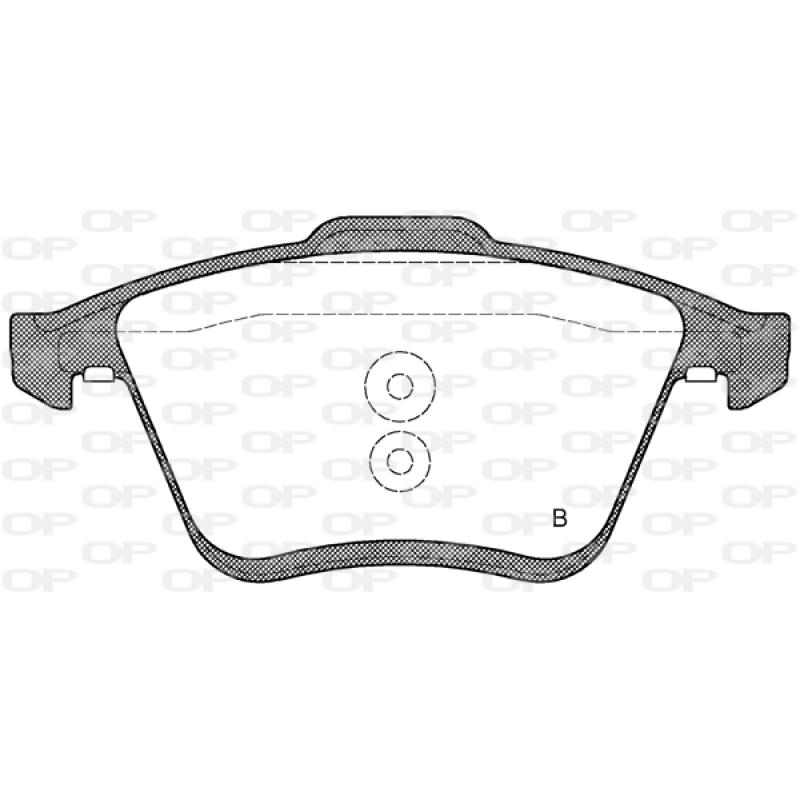Jeu de 4 plaquettes de frein avant OPEN PARTS BPA1182.02 - Visuel 2