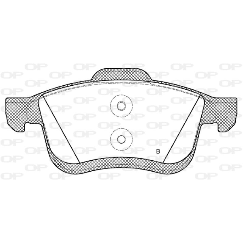 Jeu de 4 plaquettes de frein avant OPEN PARTS BPA1183.01 - Visuel 2